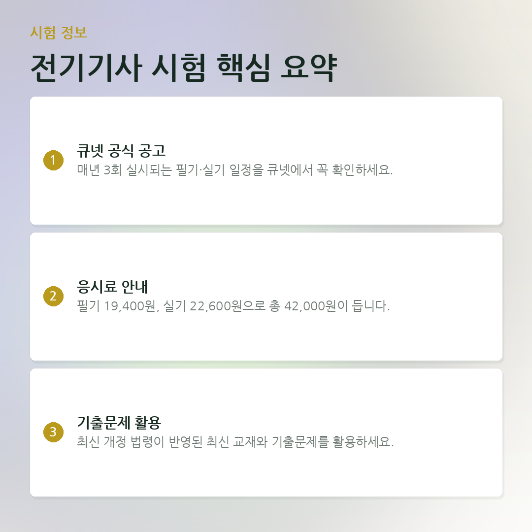전기기사 시험 핵심 요약 요약 카드