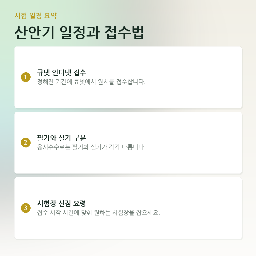 산안기 일정과 접수법 요약 카드