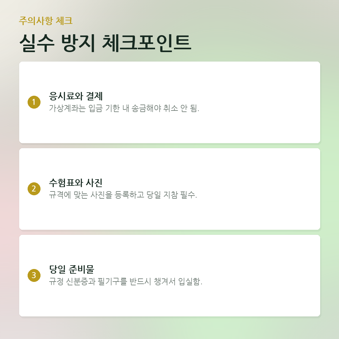 실수 방지 체크포인트 요약 카드